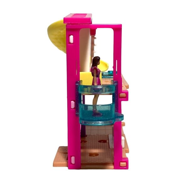 Mini BarbieLand Dreamhouse & Mini Barbie Doll Elevator Slide Pool #HYF47 Mattel - Picture 8 of 16